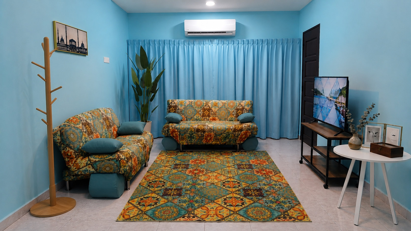 Ruang tamu sebenar Homestay Rest.U.I